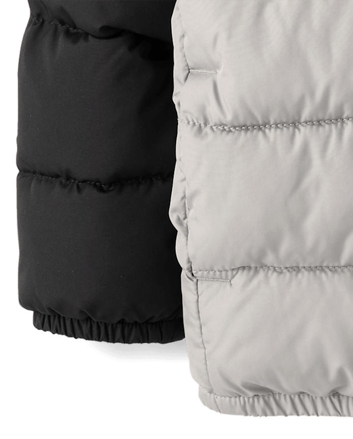 Toddler Boys Colorblock Hooded Puffer Jacket