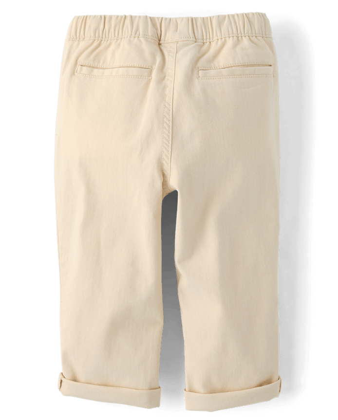 Baby And Toddler Boys Roll Cuff Pull On Chino Pants