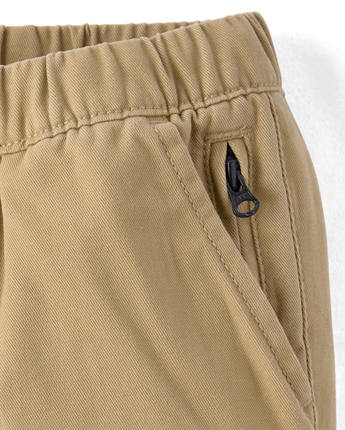 Baby And Toddler Boys Roll Cuff Pull On Chino Pants