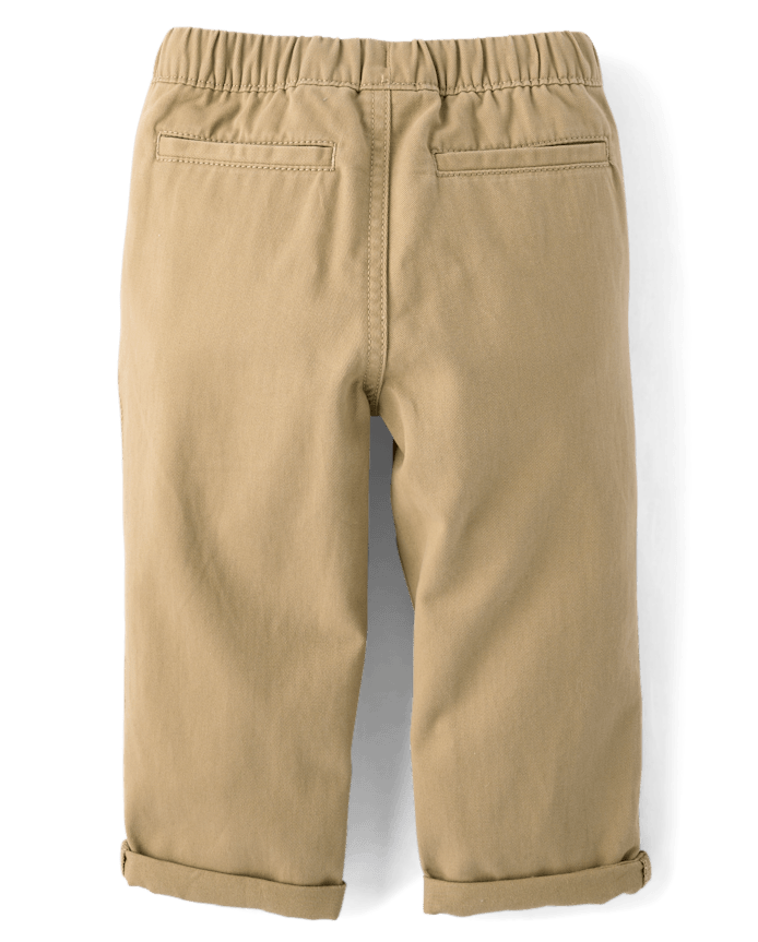 Baby And Toddler Boys Roll Cuff Pull On Chino Pants