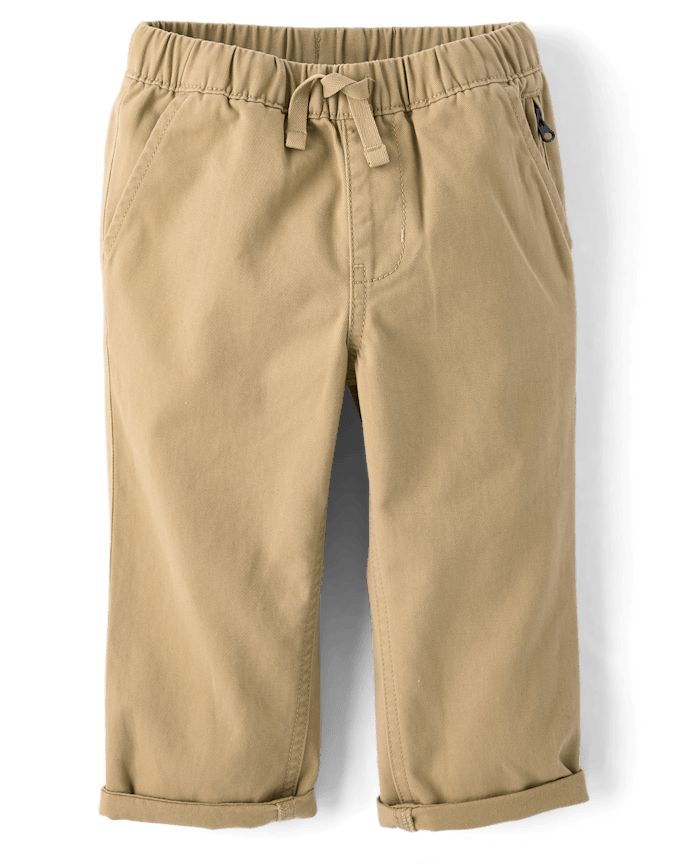 Baby And Toddler Boys Roll Cuff Pull On Chino Pants