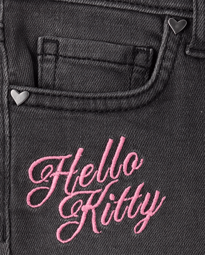 Girls Hello Kitty® Embroidered Pencil Jeans