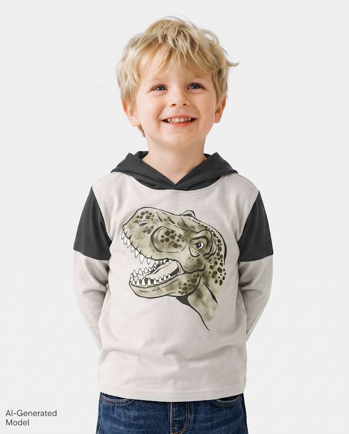 Baby And Toddler Boys Graphic Hooded Top