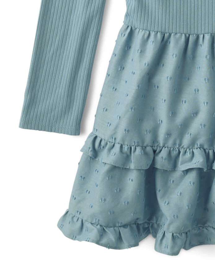 Robe à volants et taille basse pour filles