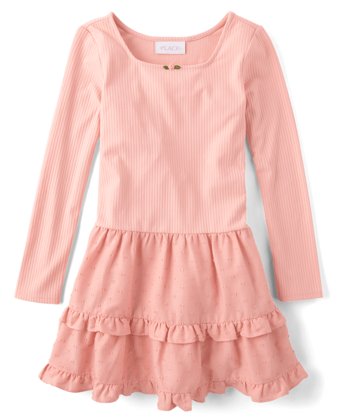 Girls Tiered Drop Waist Dress