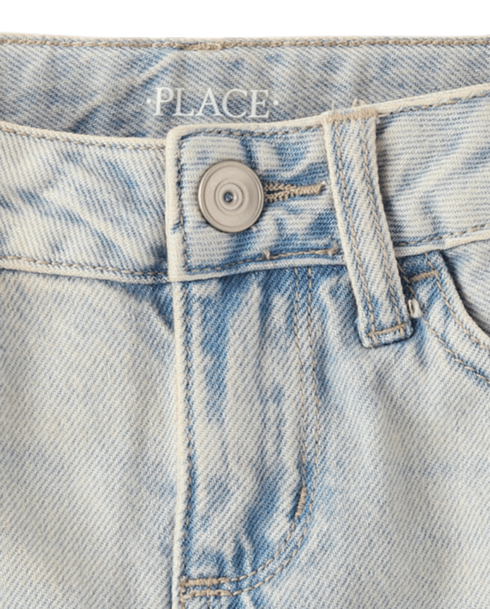 Girls Denim Cargo Skirt