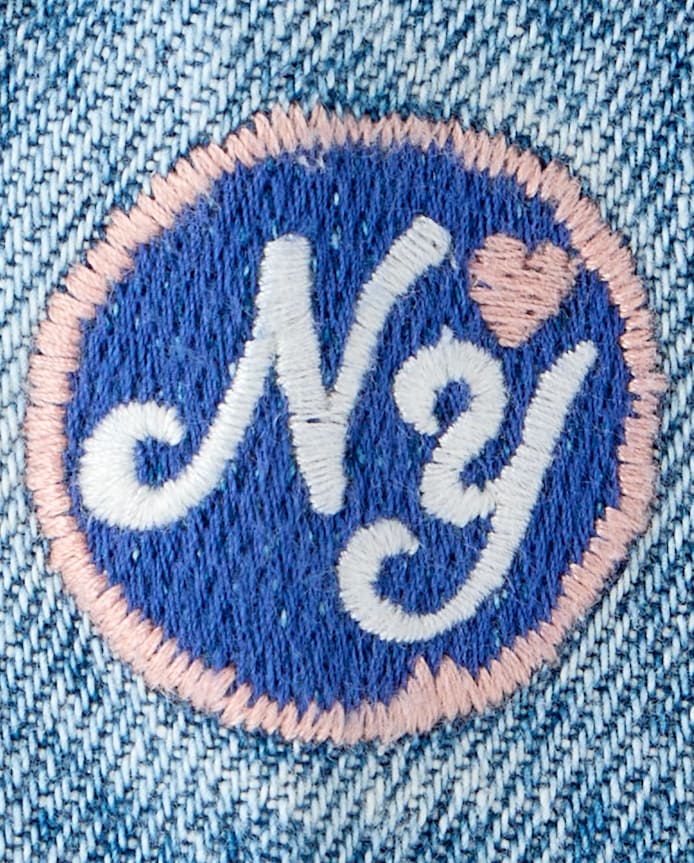Girls Varsity Patch Denim Jacket
