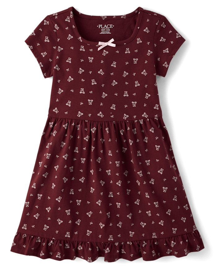 Robe à volants ours pour filles