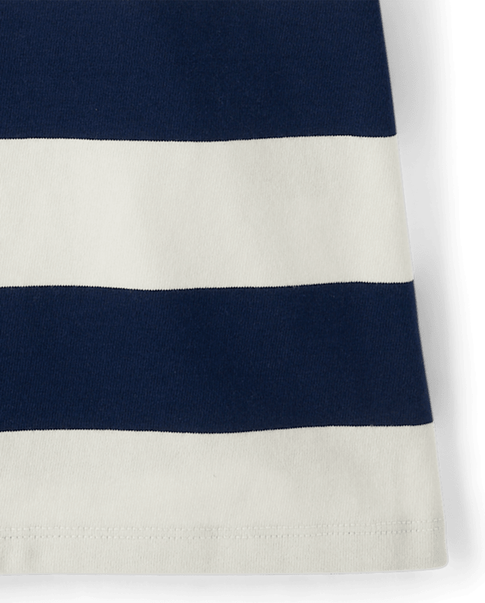 Girls Striped Rugby Polo Dress