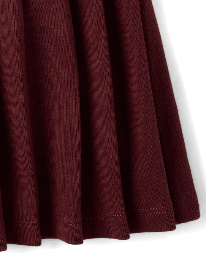 Girls Embroidered Icon Drop Waist Polo Dress