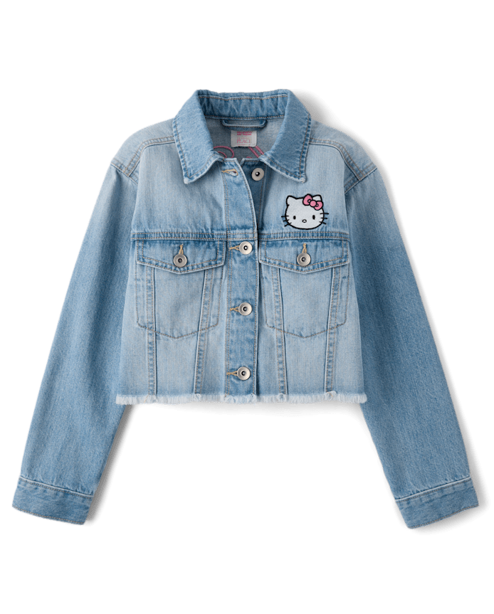 Girls Hello Kitty® And Friends Embroidered Denim Jacket