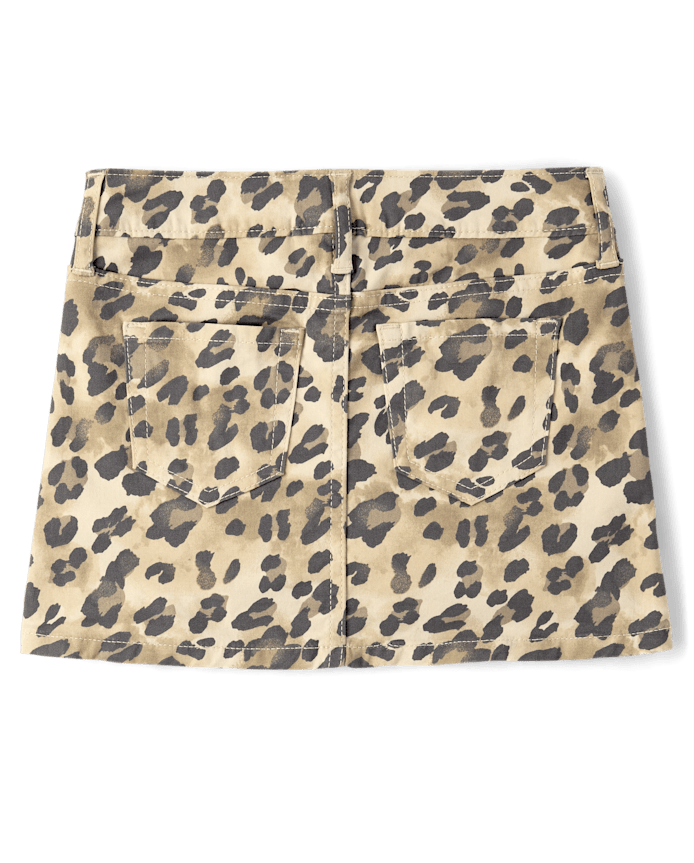 Girls Hello Kitty® Embroidered Leopard Skort