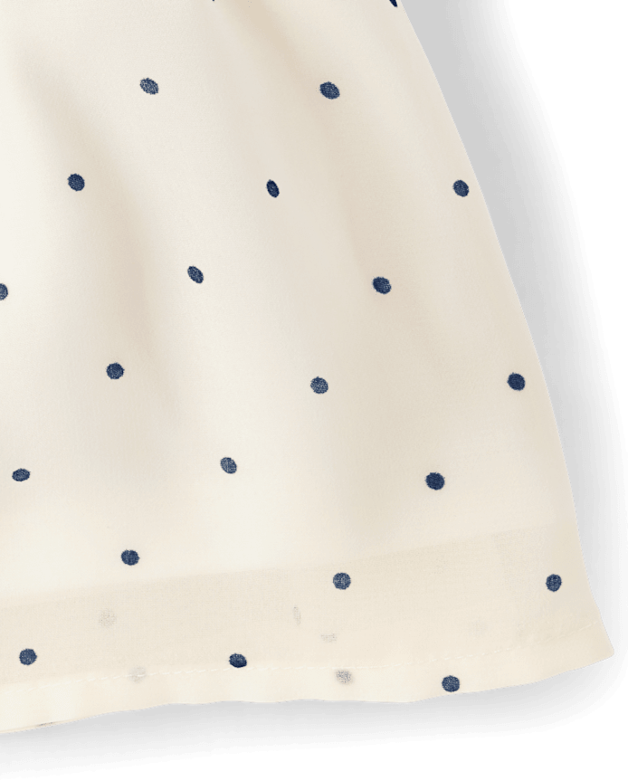 Haut à volants en mousseline pois pour filles