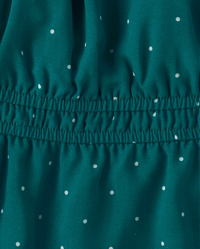 Haut à volants en mousseline pois pour filles