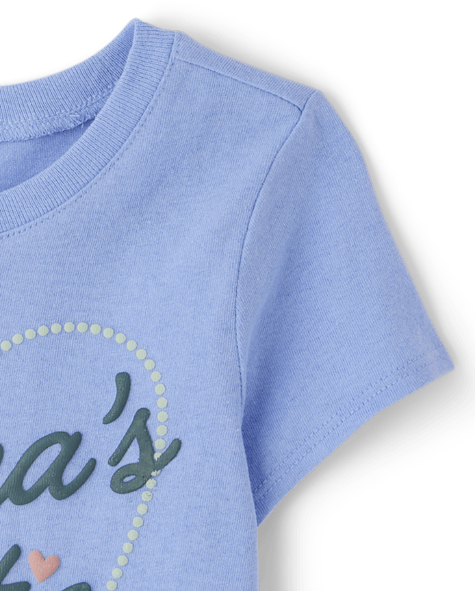 Baby And Toddler Girls Puff Print Mama's Bestie Graphic Tee