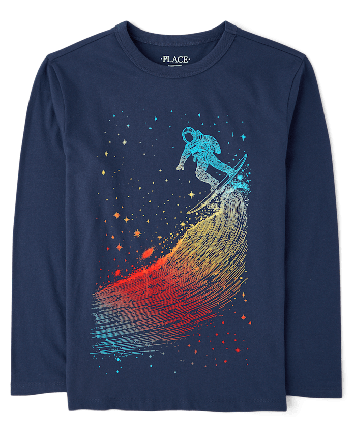 Boys Space Surfer Graphic Tee