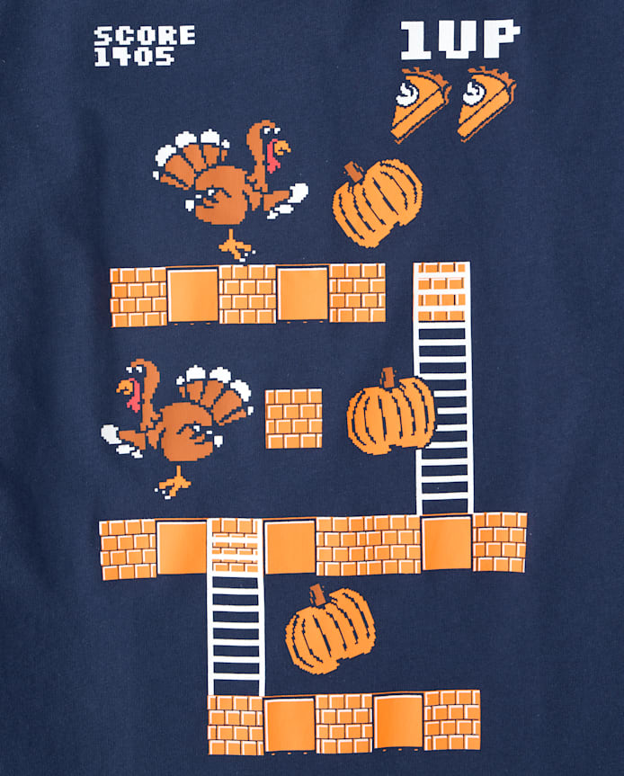 Boys Thanksgiving Video Game Graphic Tee