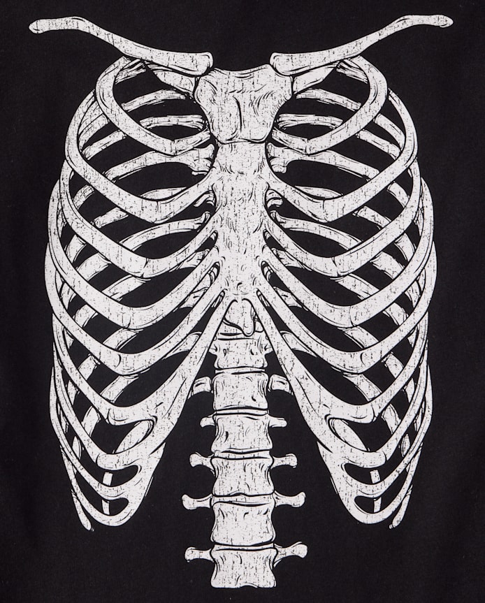 Boys Glow Halloween Skeleton Graphic Tee