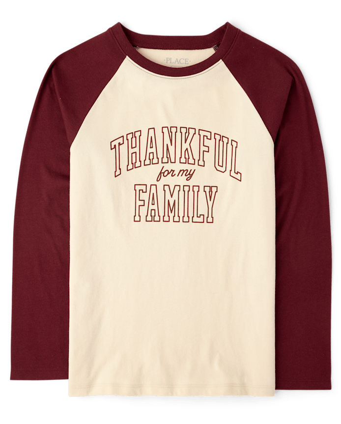 Kids Matching Family Thanksgiving Thankful Graphic Tee