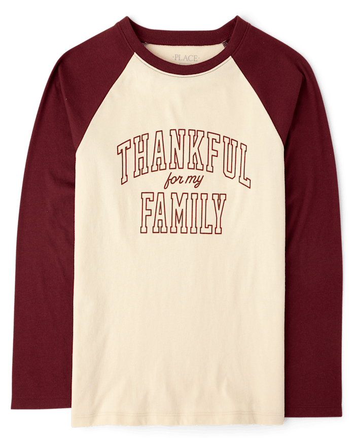 Adult Matching Family Thanksgiving Thankful Graphic Tee
