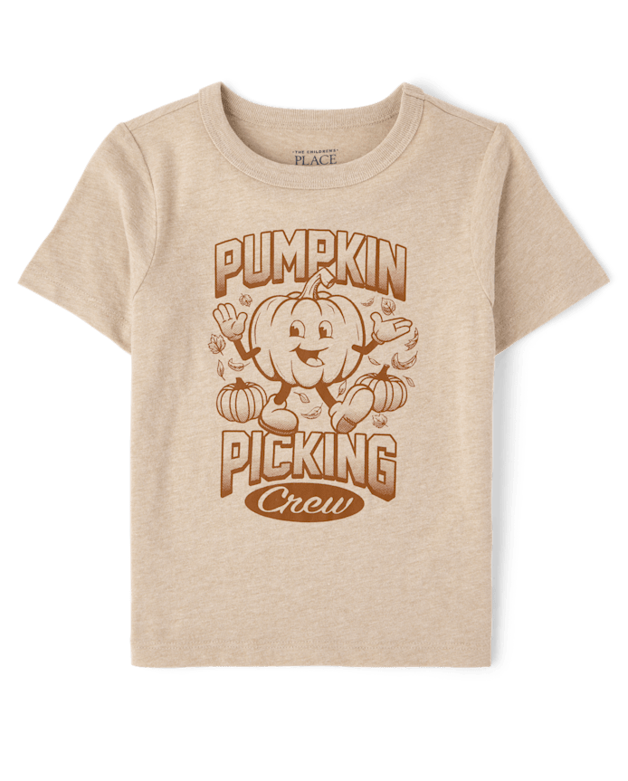 Baby And Toddler Matching Family Pumpkin Picking Crew Graphic Tee