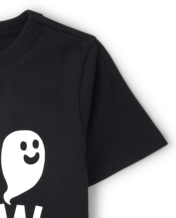 Baby And Toddler Matching Family Glow Halloween Boo Crew Graphic Tee