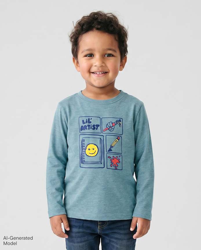 Baby And Toddler Boys Lil' Artist Graphic Tee