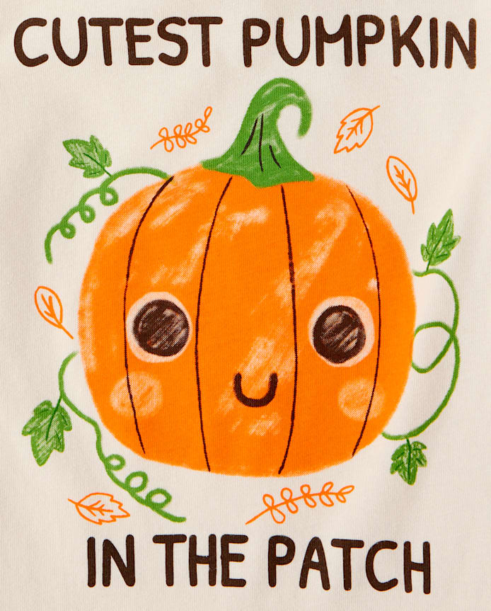 Baby And Toddler Boys Cutest Pumpkin Graphic Tee