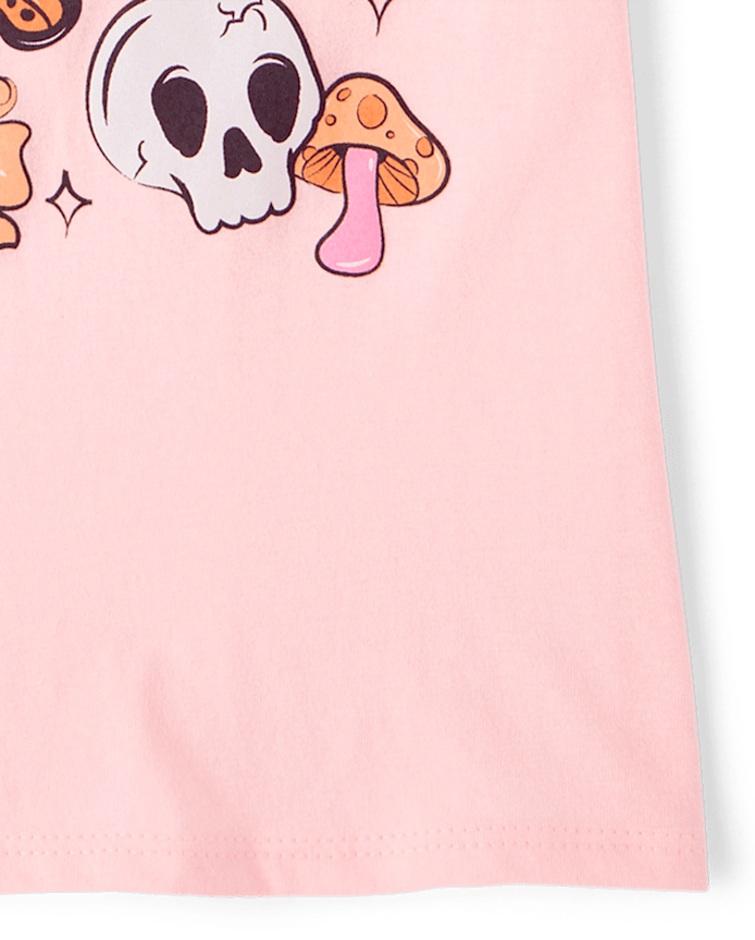Girls Halloween Doodle Graphic Tee
