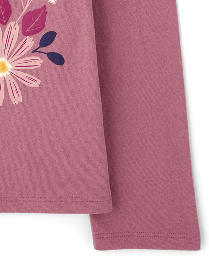 Girls Flowers Graphic Tee