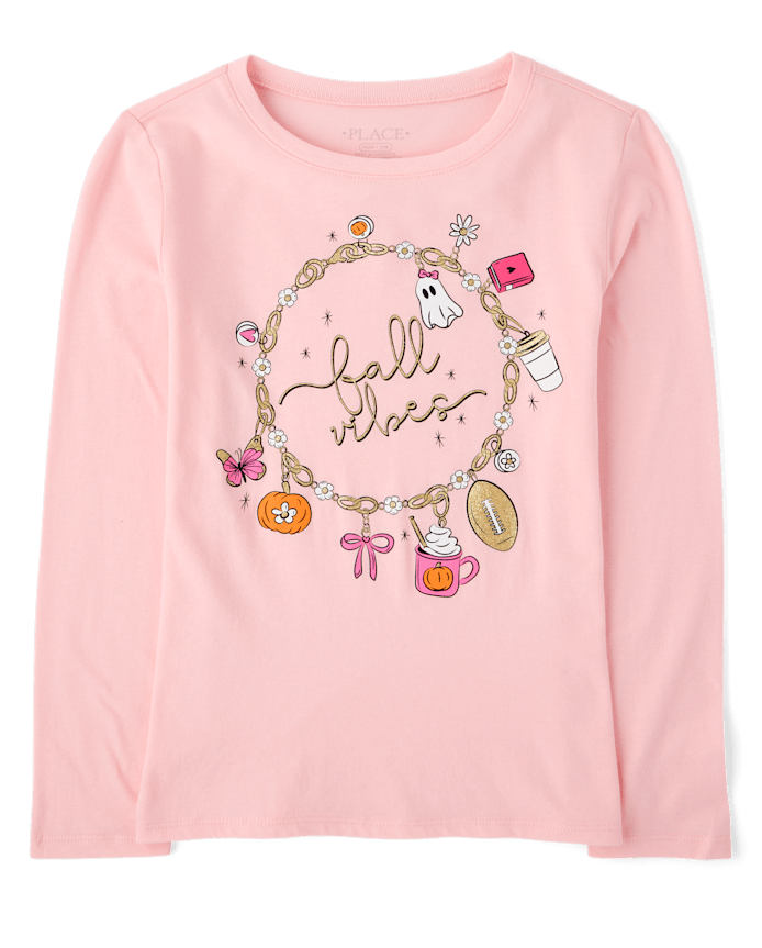 Girls Fall Vibes Graphic Tee