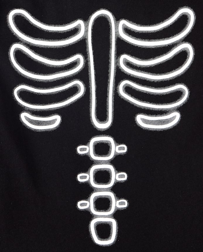 Baby And Toddler Boys Glow Halloween Skeleton Graphic Tee