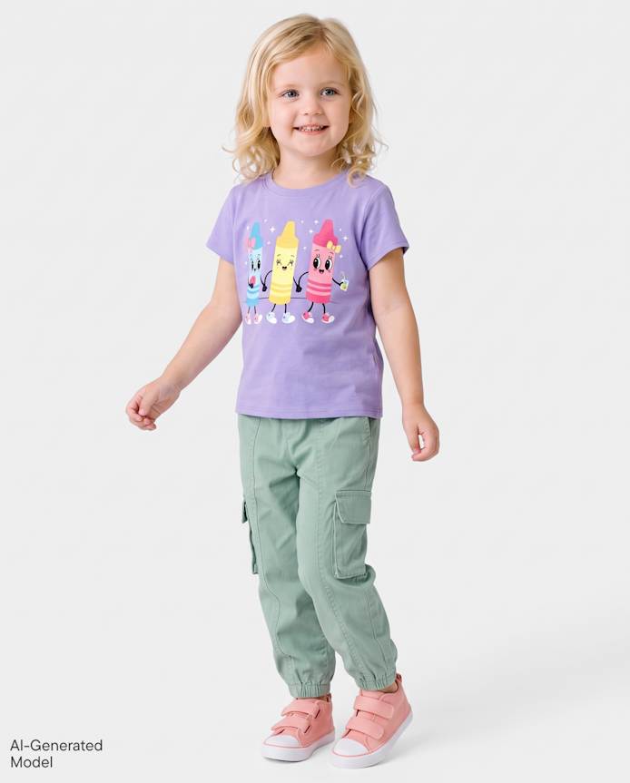 Baby And Toddler Girls Pull On Cargo Jogger Pants