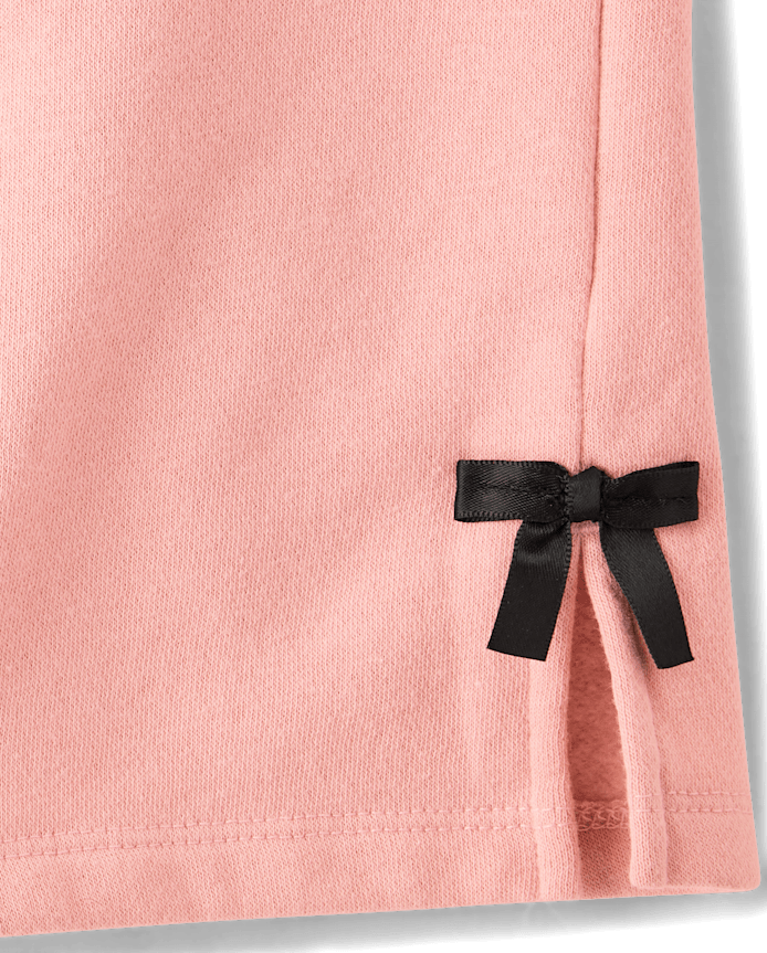 Toddler Girls Bow Fleece 2-Piece Outfit Set