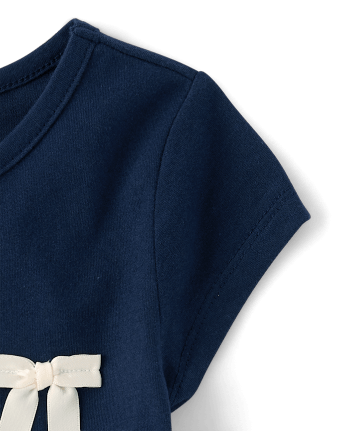 Toddler Girls Bow Peplum Top