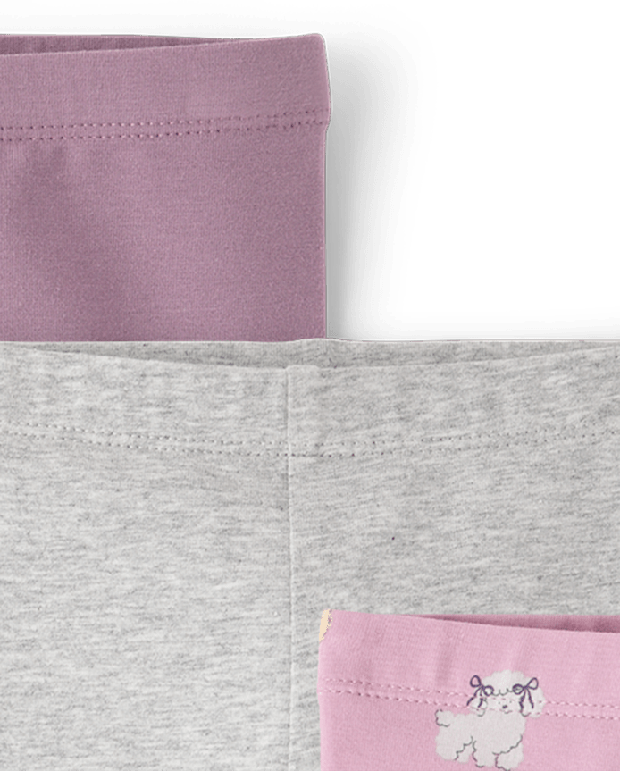 Toddler Girls Dog Leggings 4-Pack