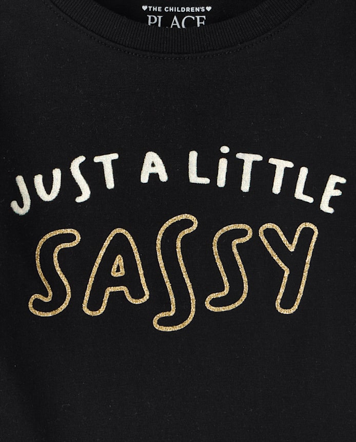 Baby And Toddler Girls Sassy Graphic Tee