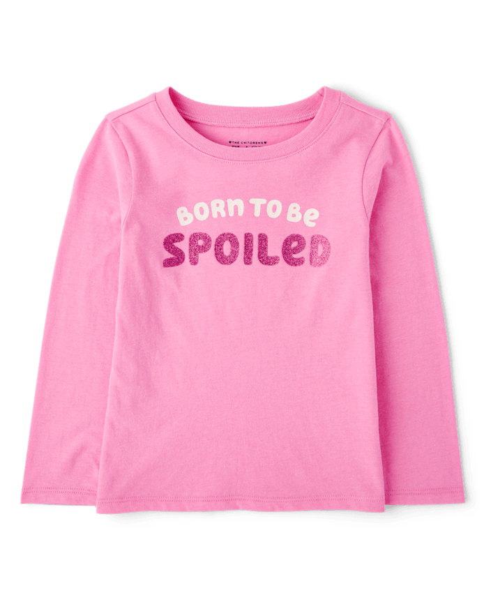 Baby And Toddler Girls Spoiled Graphic Tee