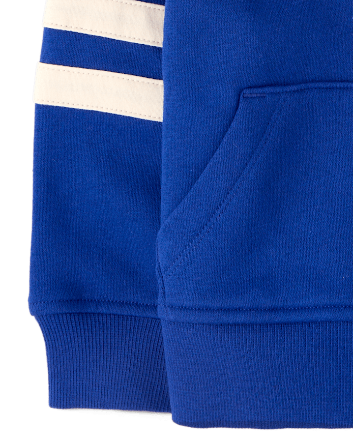 Baby And Toddler Boys Varsity Stripe Premium Fleece Hoodie