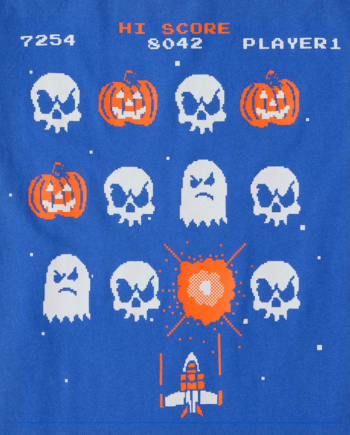 Boys Halloween Video Game Graphic Tee