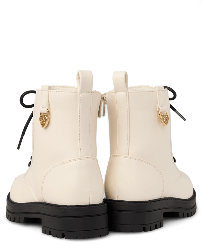 Girls Charm Combat Boots