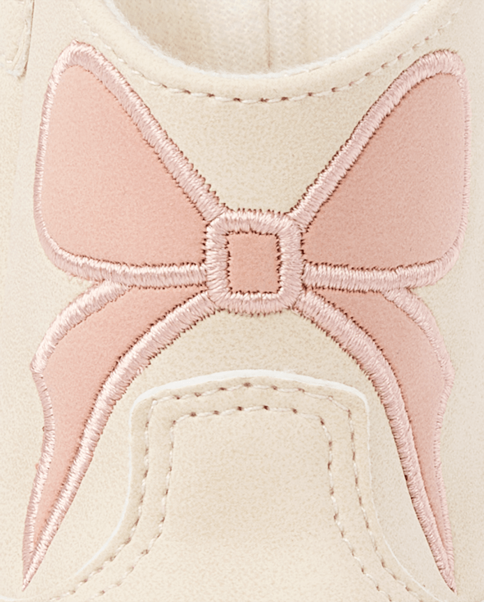 Baby Girls Embroidered Bow Cowgirl Boots