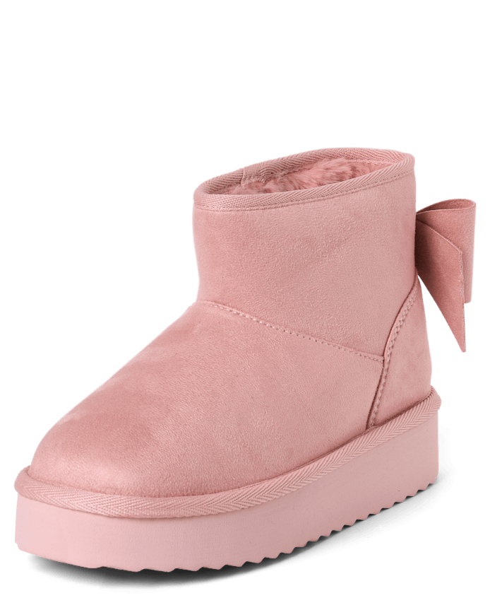Girls Bow Teddy Boots