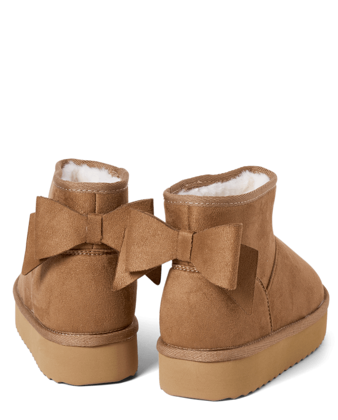 Girls Bow Teddy Boots