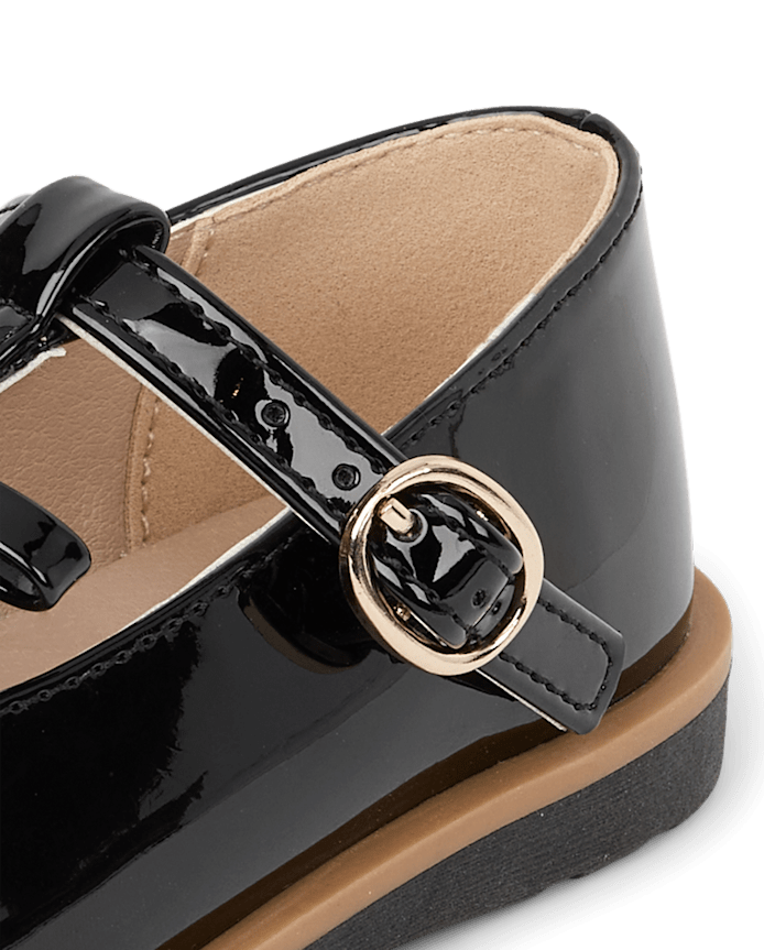 Toddler Girls Bow T-Strap Mary Jane Shoes