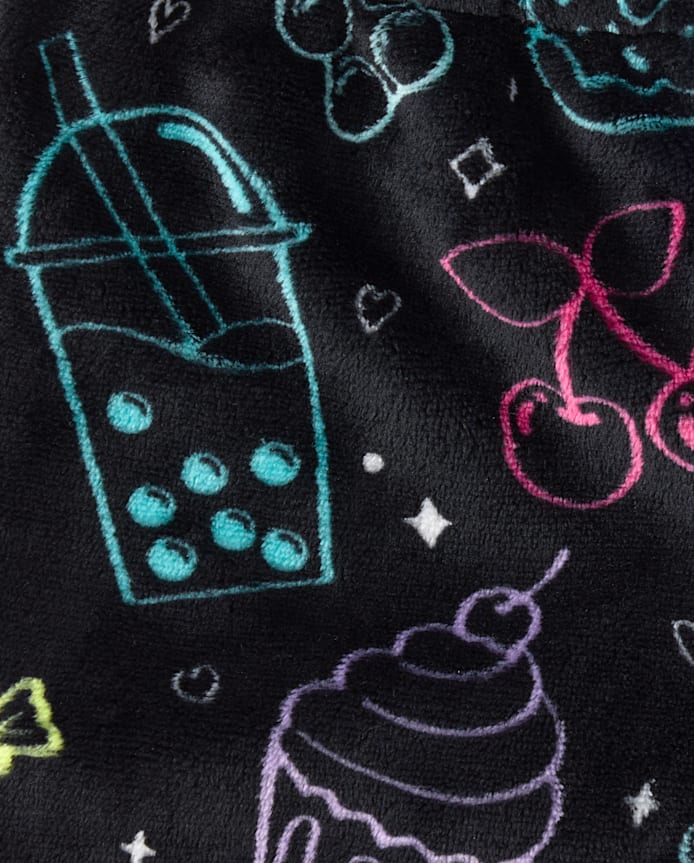 Girls Food Pajama Shorts - Cozy Fleece