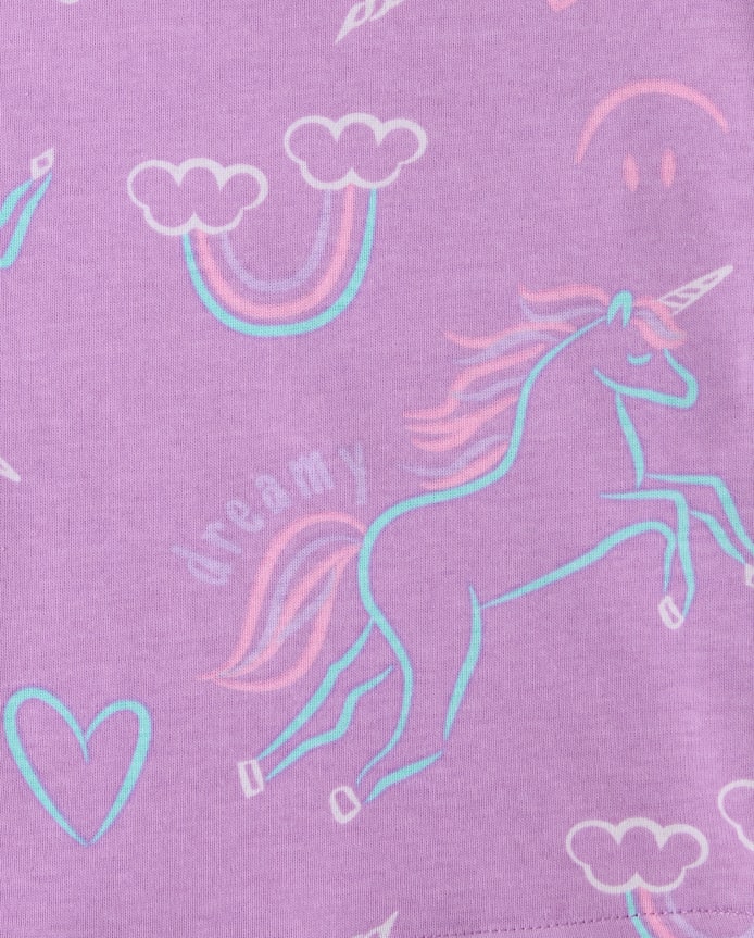 Baby And Toddler Girls Unicorn Snug Fit Cotton Pajamas