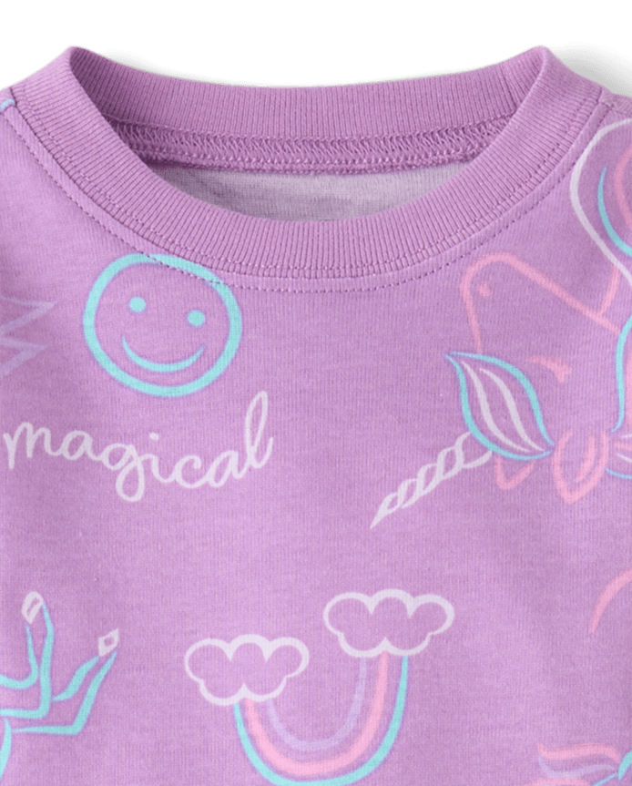 Baby And Toddler Girls Unicorn Snug Fit Cotton Pajamas