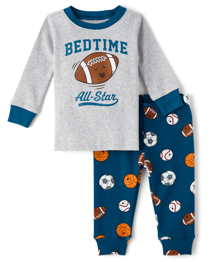 Pyjamas de sport en coton ajustés pour bébés et petits garçons