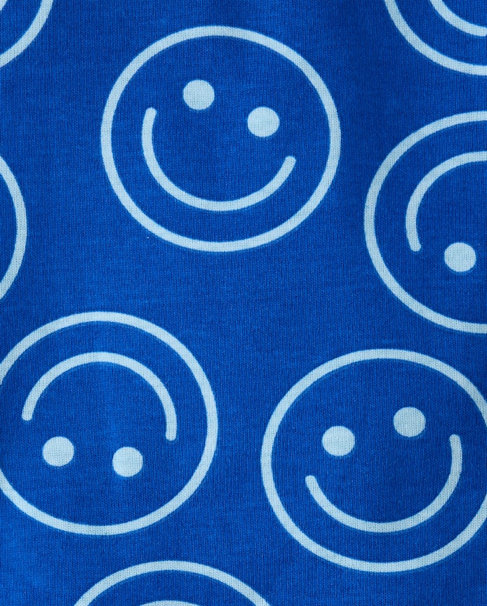 Pyjama en coton ajusté avec visage souriant pour bébés et petits garçons